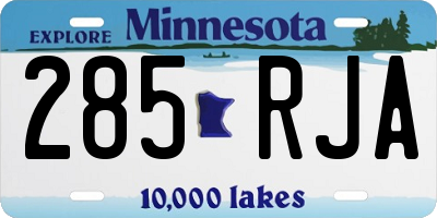 MN license plate 285RJA