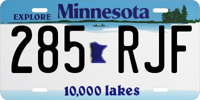 MN license plate 285RJF