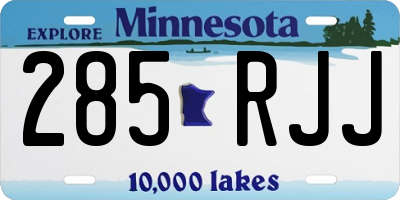 MN license plate 285RJJ