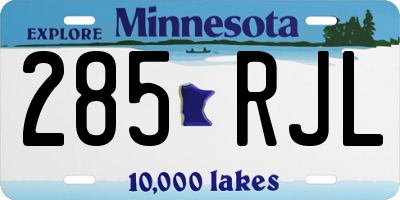 MN license plate 285RJL