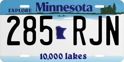 MN license plate 285RJN