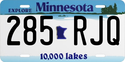 MN license plate 285RJQ