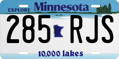MN license plate 285RJS