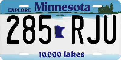 MN license plate 285RJU