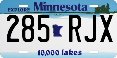 MN license plate 285RJX