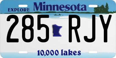 MN license plate 285RJY