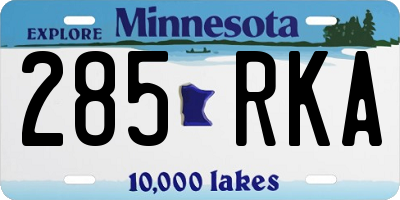 MN license plate 285RKA