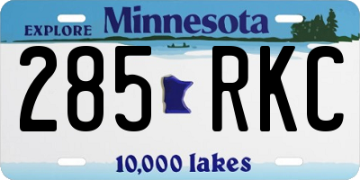 MN license plate 285RKC