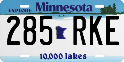 MN license plate 285RKE