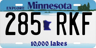 MN license plate 285RKF