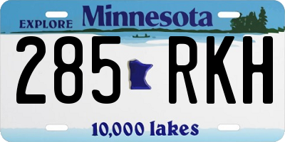 MN license plate 285RKH