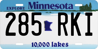 MN license plate 285RKI