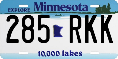 MN license plate 285RKK