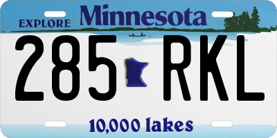 MN license plate 285RKL