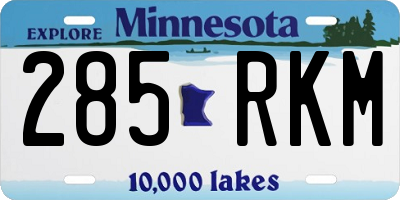 MN license plate 285RKM
