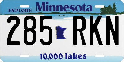 MN license plate 285RKN