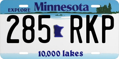 MN license plate 285RKP