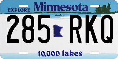 MN license plate 285RKQ