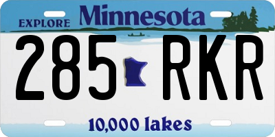 MN license plate 285RKR