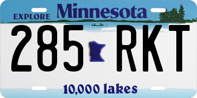 MN license plate 285RKT