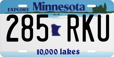 MN license plate 285RKU