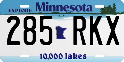 MN license plate 285RKX