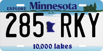 MN license plate 285RKY
