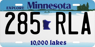 MN license plate 285RLA