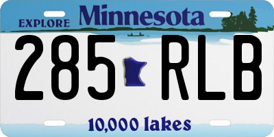 MN license plate 285RLB