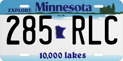 MN license plate 285RLC