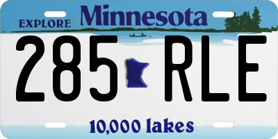 MN license plate 285RLE
