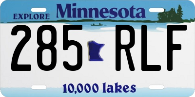 MN license plate 285RLF
