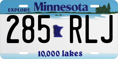 MN license plate 285RLJ