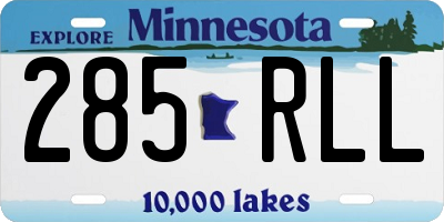 MN license plate 285RLL
