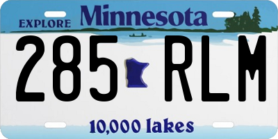 MN license plate 285RLM