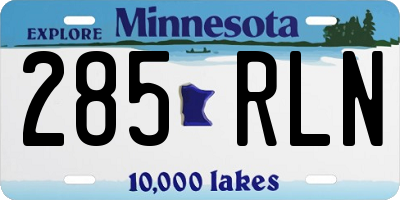 MN license plate 285RLN