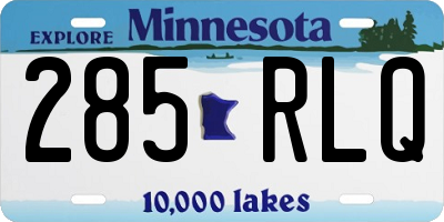 MN license plate 285RLQ