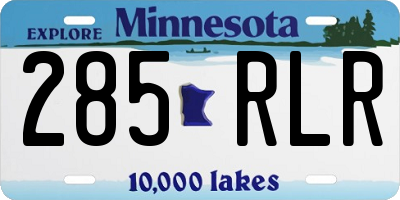 MN license plate 285RLR