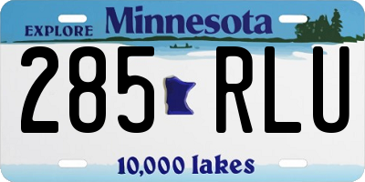 MN license plate 285RLU