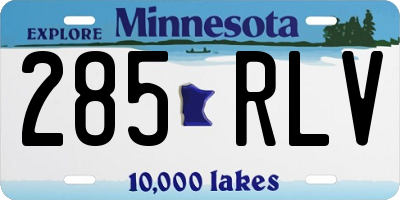 MN license plate 285RLV