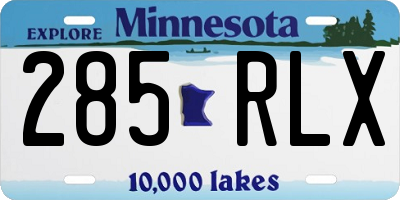 MN license plate 285RLX