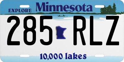 MN license plate 285RLZ