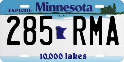 MN license plate 285RMA