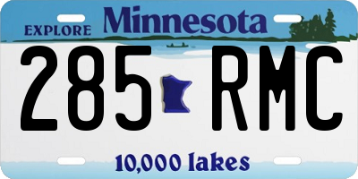 MN license plate 285RMC