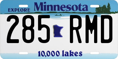 MN license plate 285RMD
