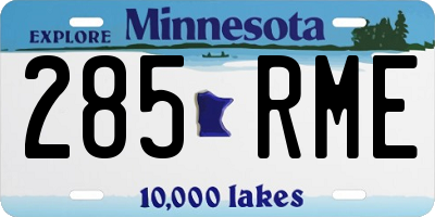 MN license plate 285RME