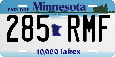 MN license plate 285RMF