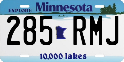 MN license plate 285RMJ