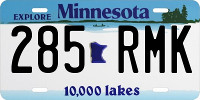 MN license plate 285RMK