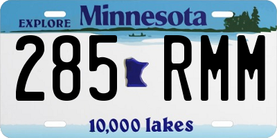 MN license plate 285RMM